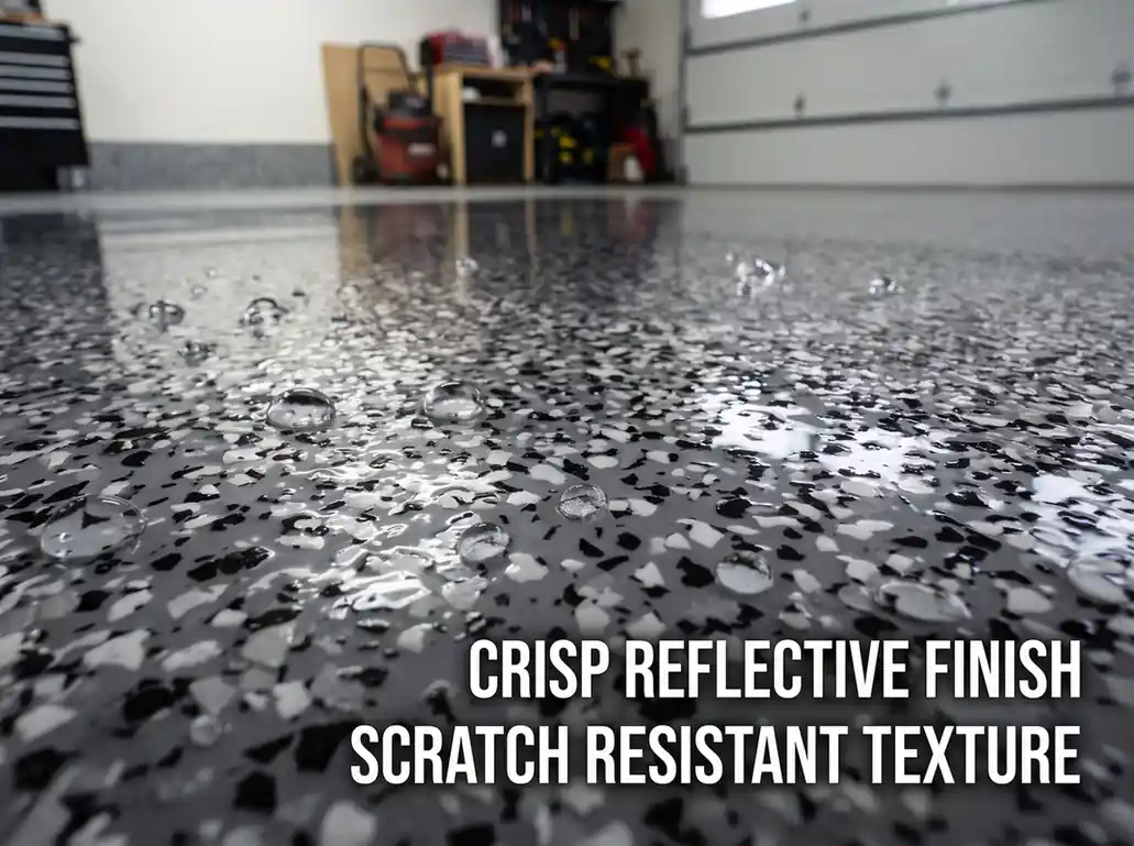 scratch resistant high gloss surface texture of cured polyaspartic polyurea coating