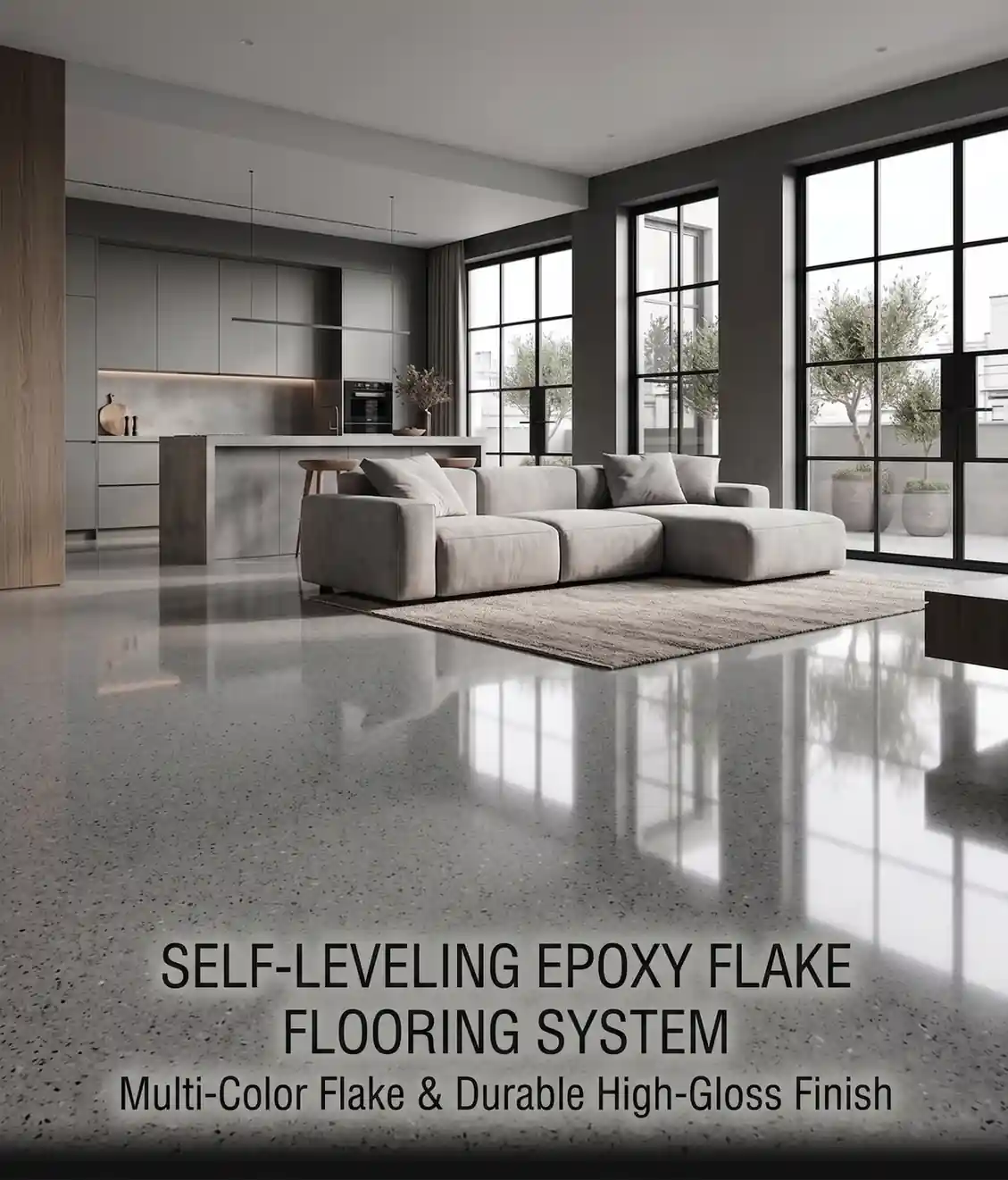PureEpox quartz commercial showroom finish high performance commercial grade material