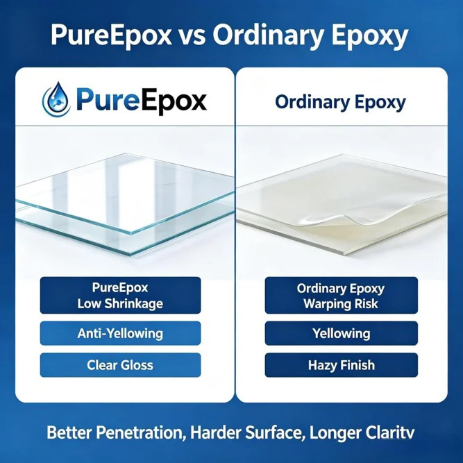 PureEpox vs ordinary epoxy comparison high performance commercial grade material