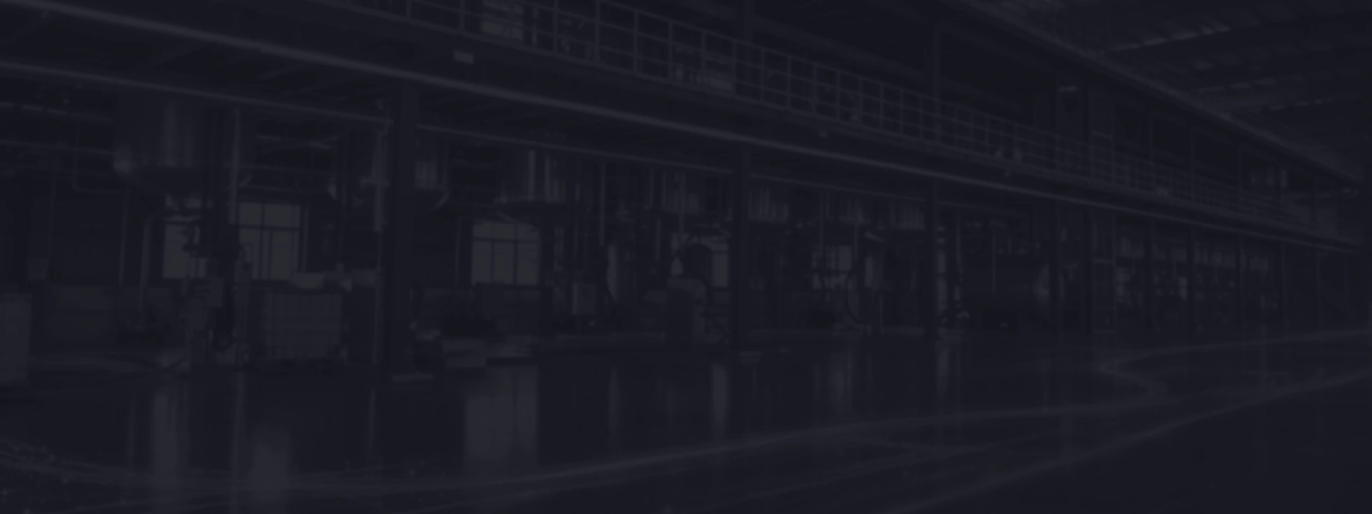 Dark industrial resin manufacturing facility background for PureEpox