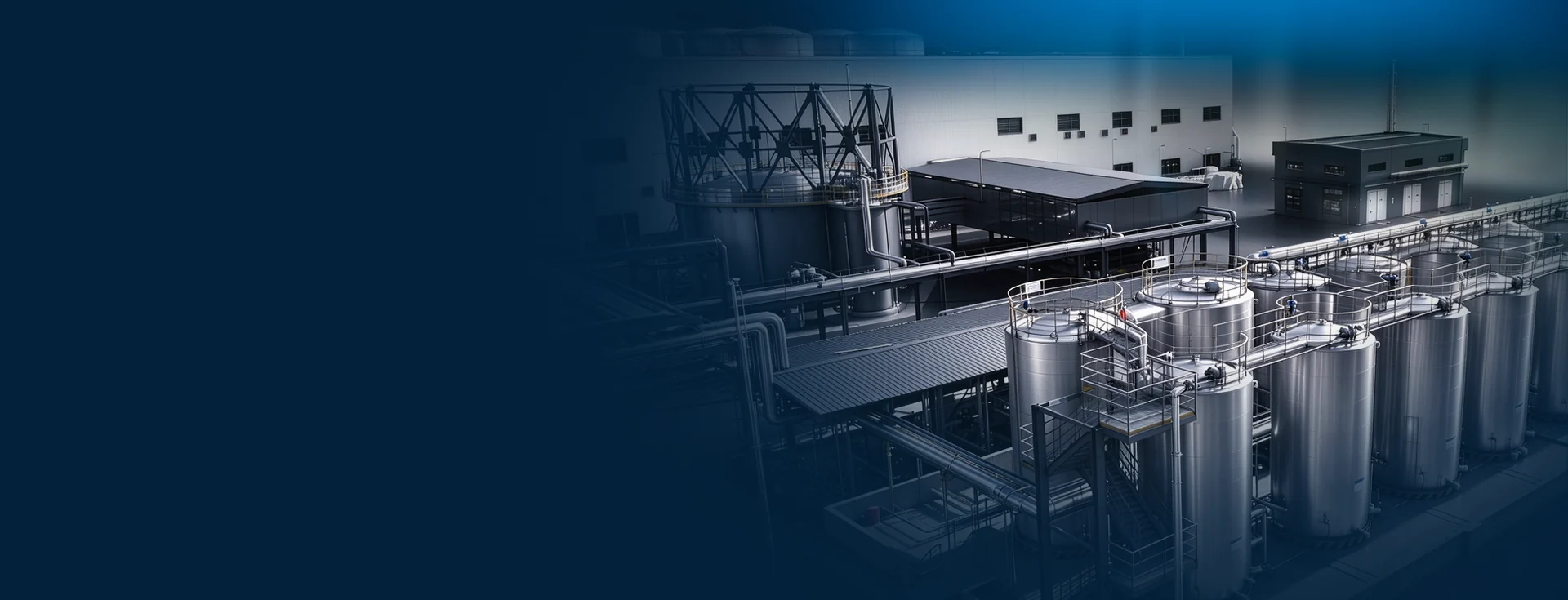 PureEpox industrial resin plant with storage tanks and processing equipment